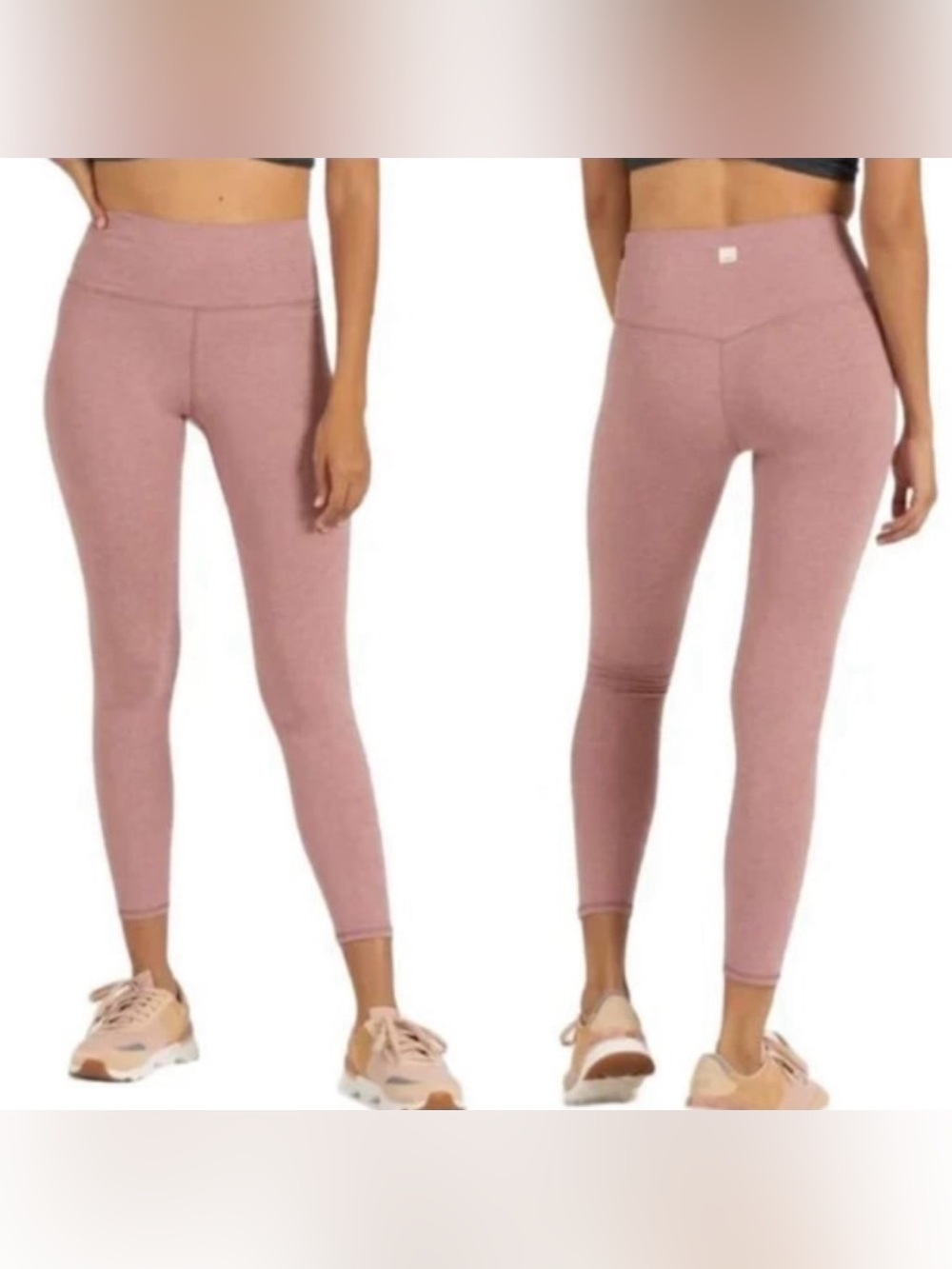 Vuori Women’s Clean Elevation Burnt Clay Heather Pink Leggings Medium